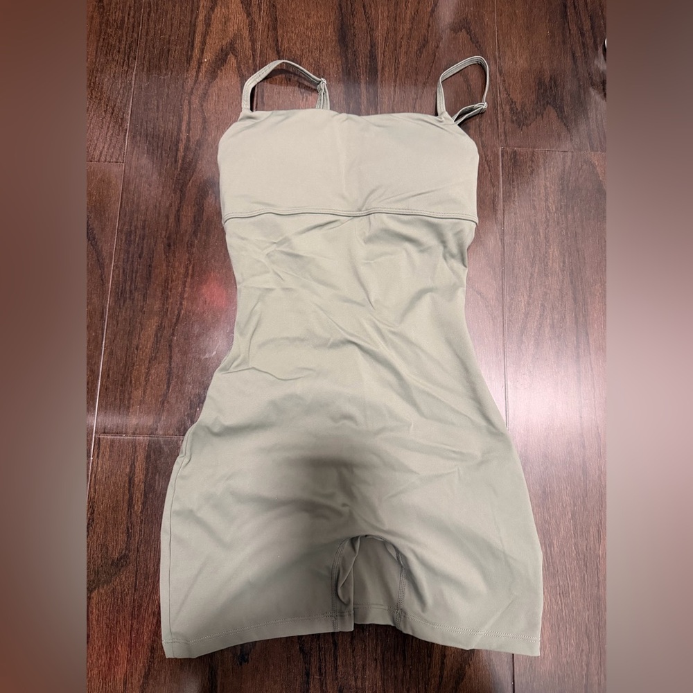 Sleek Beige Spaghetti Strap Dress